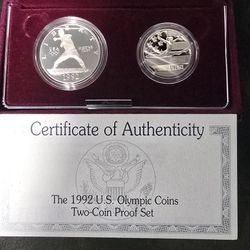 1992 Olympic Coins. Silver