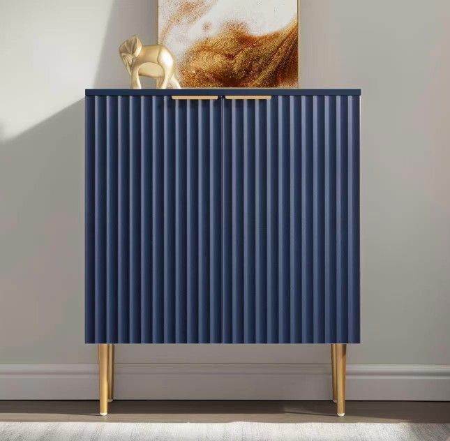 SCEWA10003BU Sideboard Buffet Storage Cabinet, Modern Accent Cabinet with Doors& Adjustable Shelf, Credenza Buffet Table Console Coffee Bar for Kitche