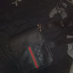 Black Men's  Leather Bag