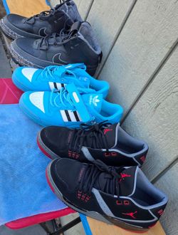 Jordan  -Nike-Adidas. Size 9.5   $100. For all 3 Pairs
