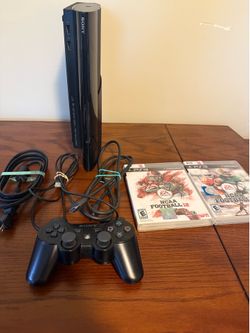 PS3 Slim controller and cords