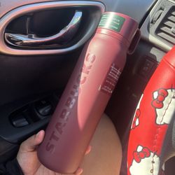 20 FL Water Bottle From Starbucks Burgundy Color 