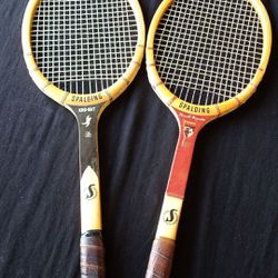 Vintage Spalding Tennis Rackets, Pair