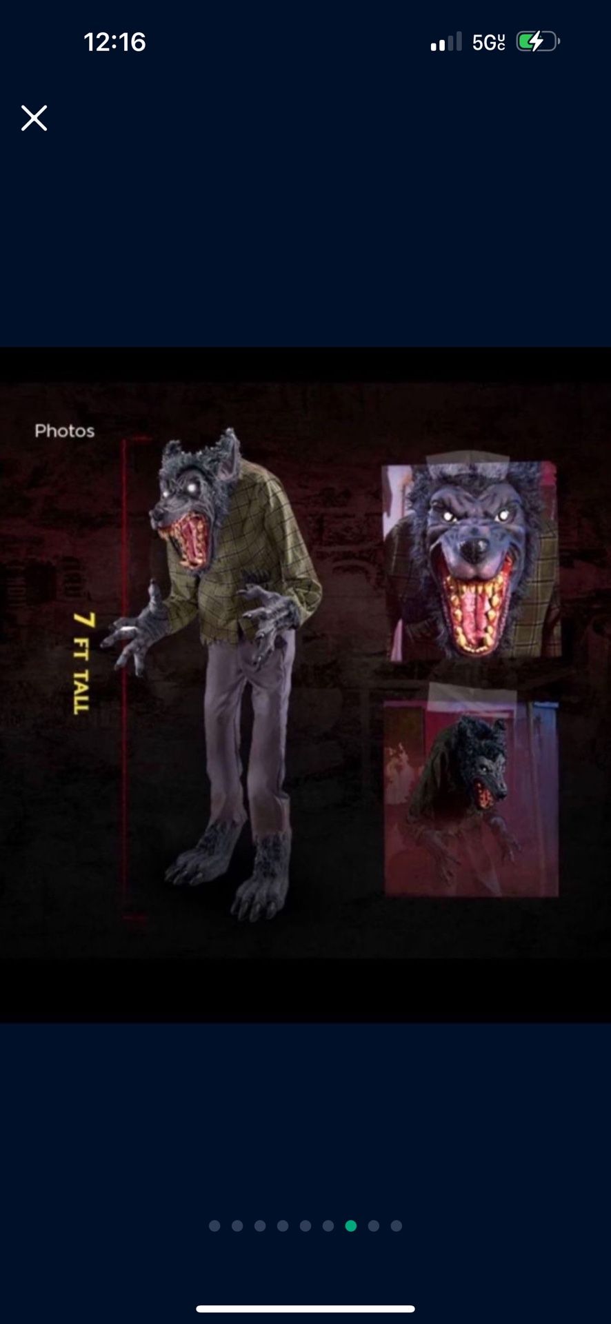 RARE Halloween LARGE FOOT Howle Werewolf Head