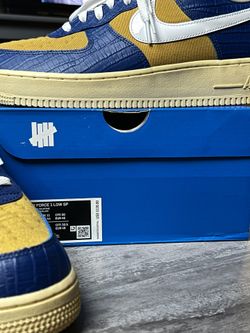 Nike Air Force 1 Low SP Undefeated 5 on It Blue Yellow Croc