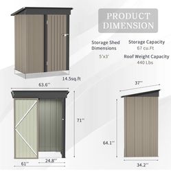 Greesum Outdoor Shed 5’x3’