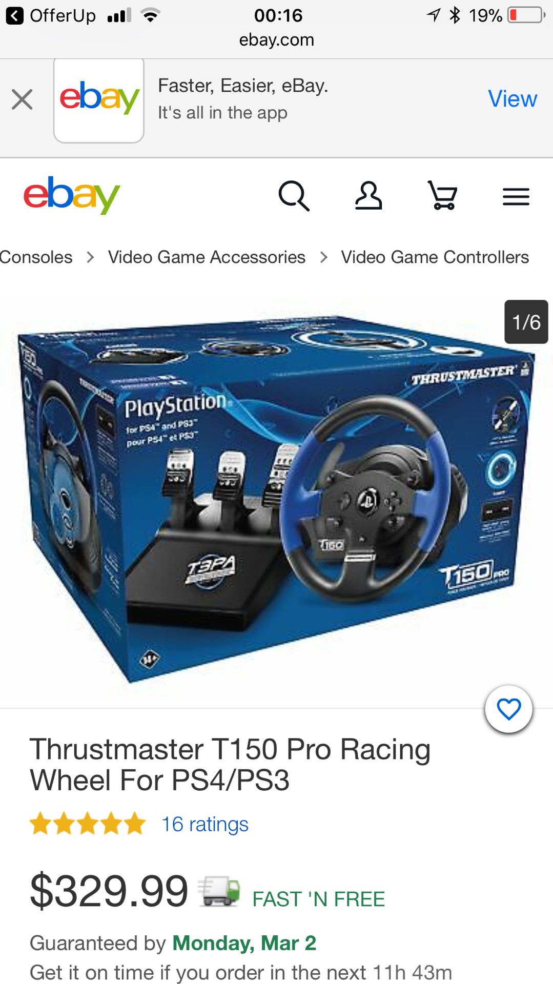 Thrustmaster T150 pro steering wheel for PS3 / PS4 /PC
