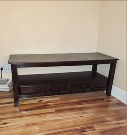 Dark Brown Wood Coffee Table / TV Stand