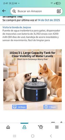 Water Fountain for Cats and Dogs