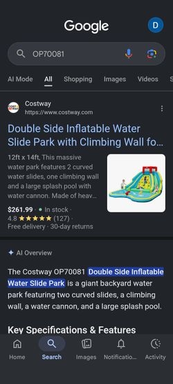 Brand new waterslide