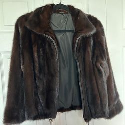 Mink Bomber Jacket Small -excellent Condition
