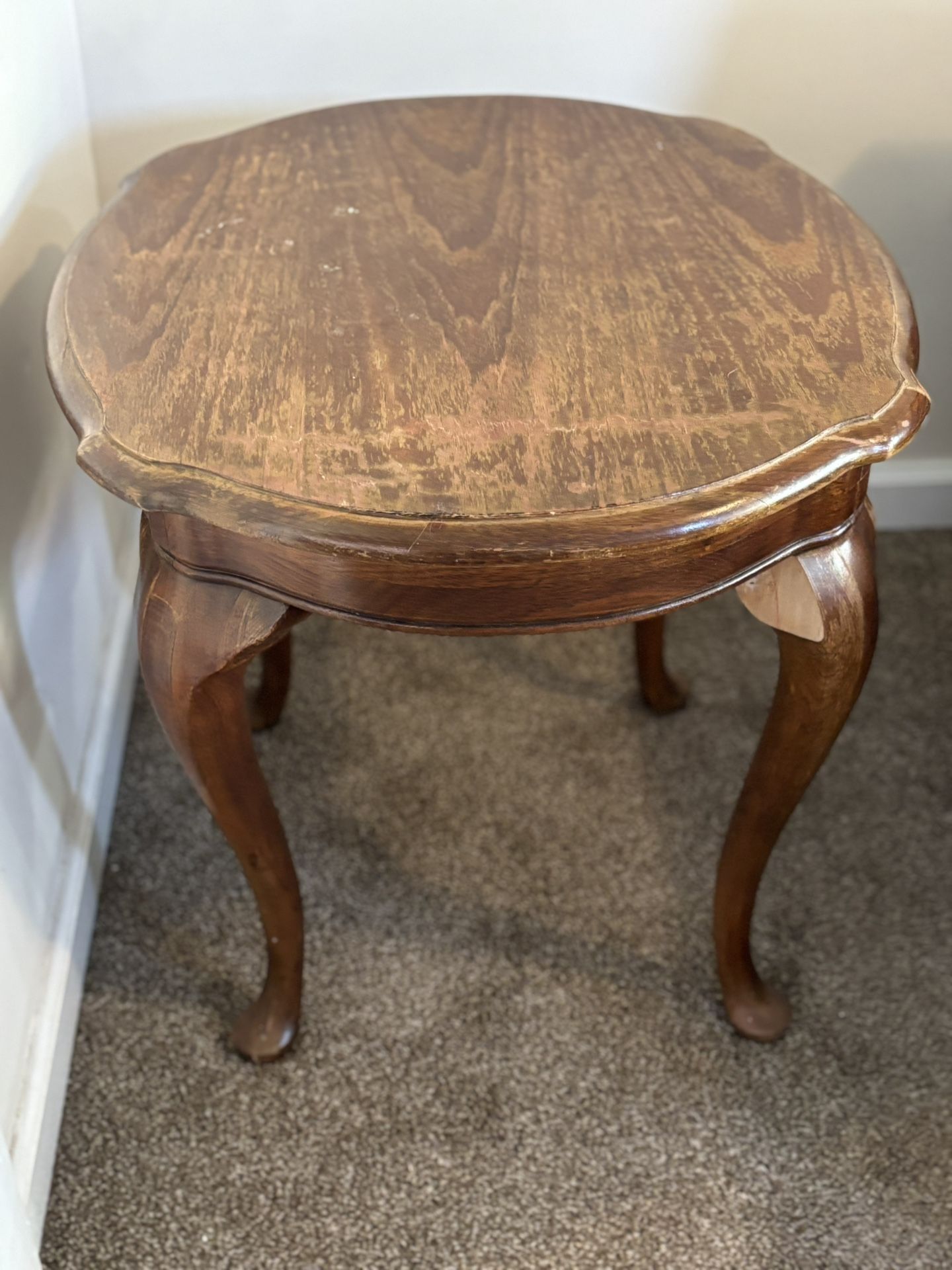 Solid Wooden End Table