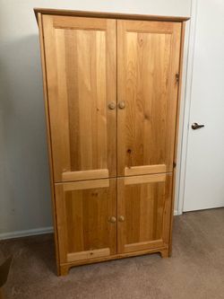 Armoire unfinished wood