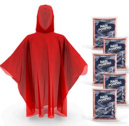 Hagon PRO Disposable Rain Ponchos for Adults (5 Pack)

