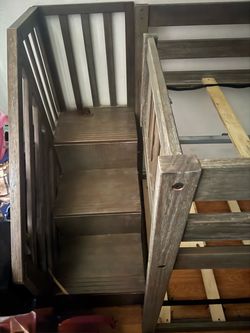 Bunk bed frame with stairs