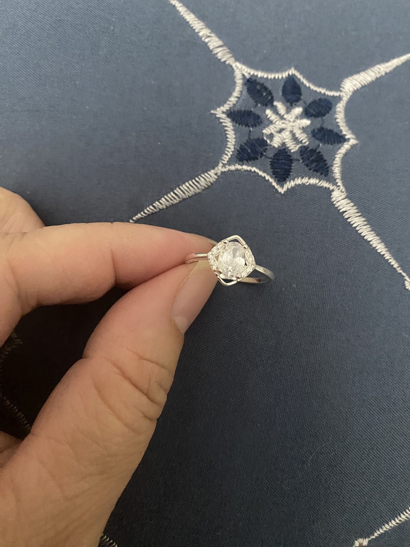 Real 925 Sterling Silver Wedding Ring Size 7