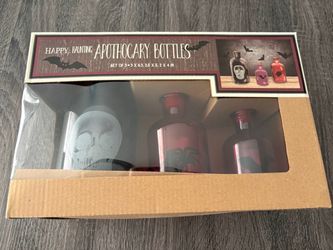 Halloween glass apothecary bottles