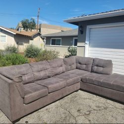 Gray Sectional Couch Sofa 