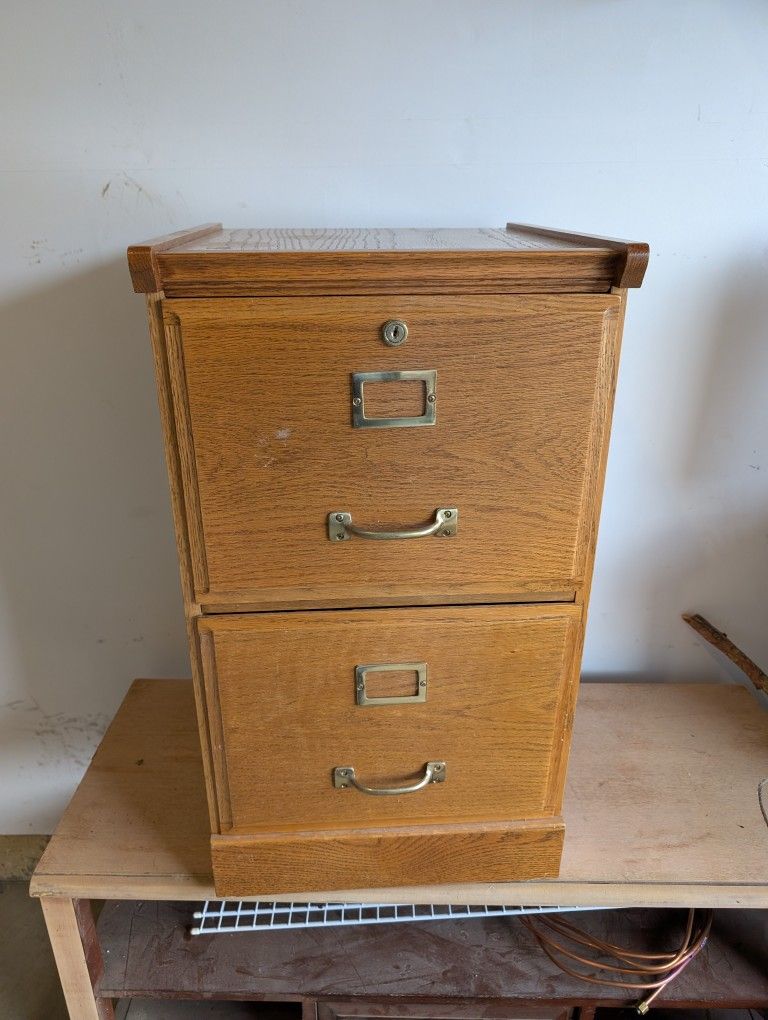 Wooden File Cabinet 