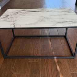 Faux white marble Coffee Table