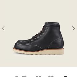 SIZE 8 RED WING THE CLASSIC MOC WATERPROOF LEATHER SOFT TOE BOOTS BRAND NEW 