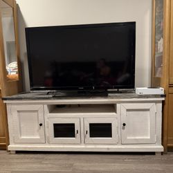 White TV Stand - Mueble para TV blanco