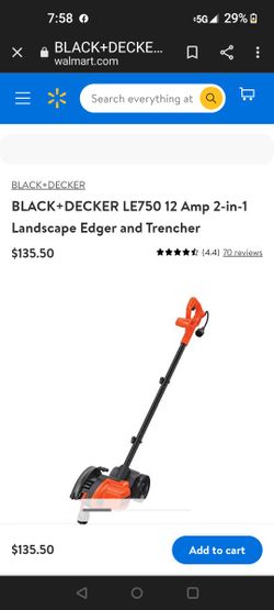  BLACK+DECKER Edger & Trencher, 2-in-1, 12-Amp (LE750