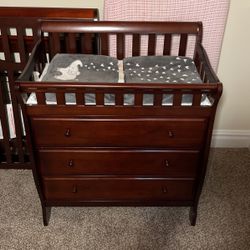 Changing Table And Matching Crib Set