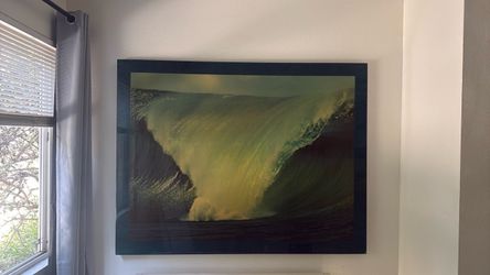 Massive  wooden Wave  picture  58 x 44