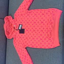 LV Men Hoodie Pink Size Small