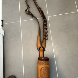 Tequila bottle holder belt, hand made in Mexico