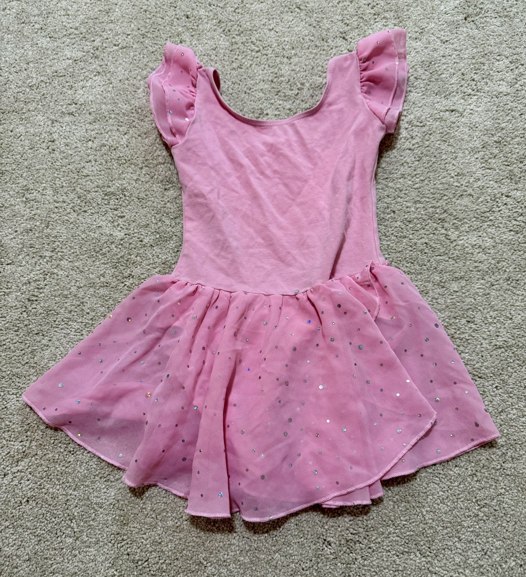 Arshiner Girls Ruffle Sleeve Ballet Dance Tutu Skirted Leotard, size 6-7 years