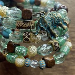 Handmade Beaded Cuff Bracelet 