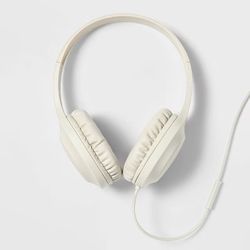 heyday Wired On-Ear Headphones Mist Ivory Built-In Mic 3.5mm Jack