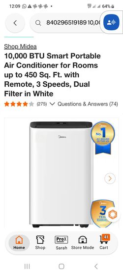 Midea 10,000 btu portable air conditioner