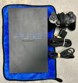 Sony Playstation 2 PS2 Gaming Console System Wire Remote Control controller Dolby Sound Memory Card Storage USB Expansion Bay Av Multi Vintage Game