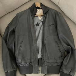 John Varvatos Leather Jacket SZ Small Bomber