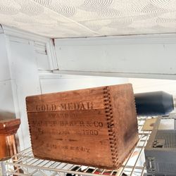 Old Wooden Crate For Gold Metal