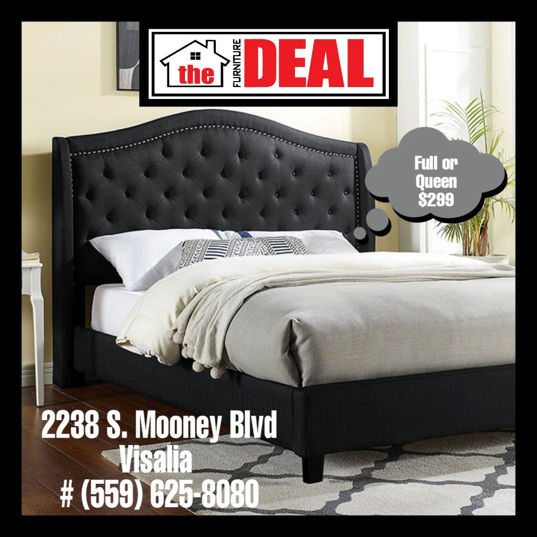 Full Or Queen $299 or Purchase the Bed Bundle: Bed Frame With Mattress $499 king Sizes Available