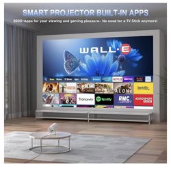 Mini Portable Projector 4K WiFi 6 BT 5.2 Upgraded Portable Projector