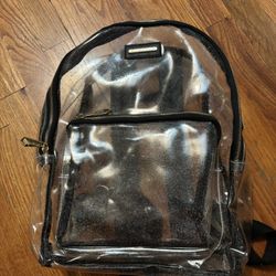 Clear Sparkle Backpack For Sporting Games 