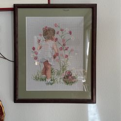 Needlepoint Children Wall Art