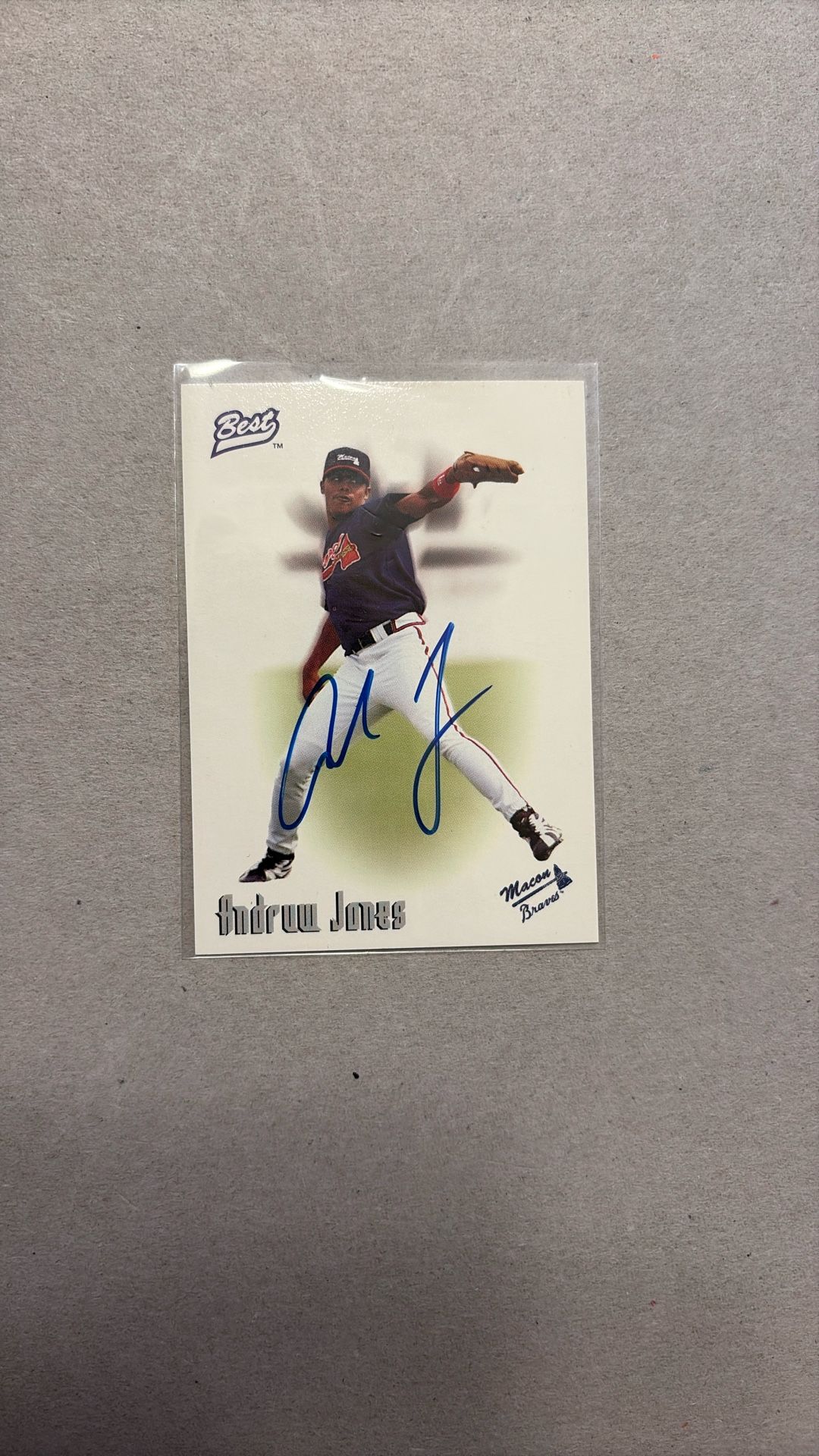 Andruw Jones - Rookie ON CARD Auto - 1996 Best