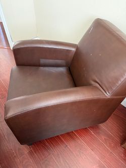 Brown Leather Club Chair