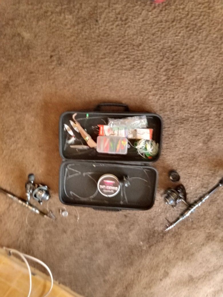 Sougayilang Telescopic Fishing Rod Reel Combo - w/ Zippered carry case And 2- Rod/Reels