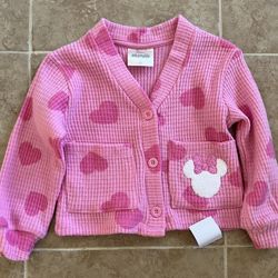 NWT Minnie Mouse Cardigan Sizes 18M-5T