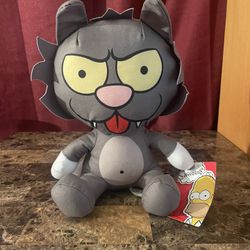 The Simpsons Scratchy The Cat Gray Plush Soft Toy Stuffed Toy Factory