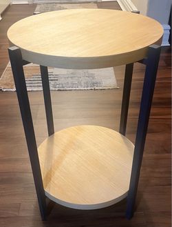 Round Two-Tier Side Table