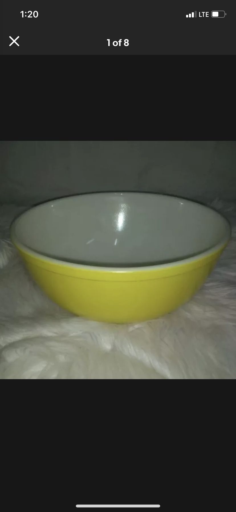 Vintage Pyrex Large Mixing Bowl Yellow Primary Colors 404 A-8 Heavy Paint Wear