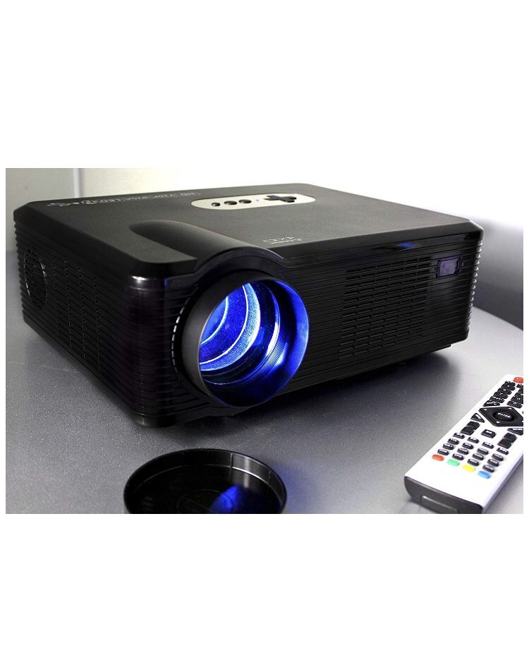 GAOAG Portable Video Projector + 20% Brightness Multimedia Home Theater Movies HDMI VGA AV USB MicroSD TV, Laptops, Party, Game Android Smartphones